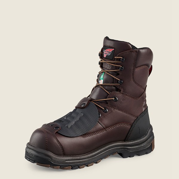 Safety Støvler Herre - Red Wing King Toe® - 8-Inch Waterproof Csa Metguard Toe - Sort/Brune - EYZXDO